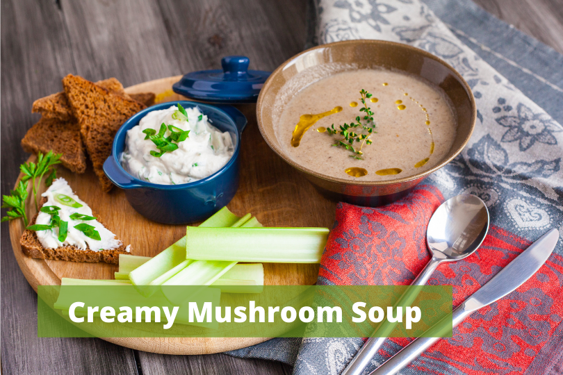 Dinner Ideas vegetarian: Creamy Mushroom Soup